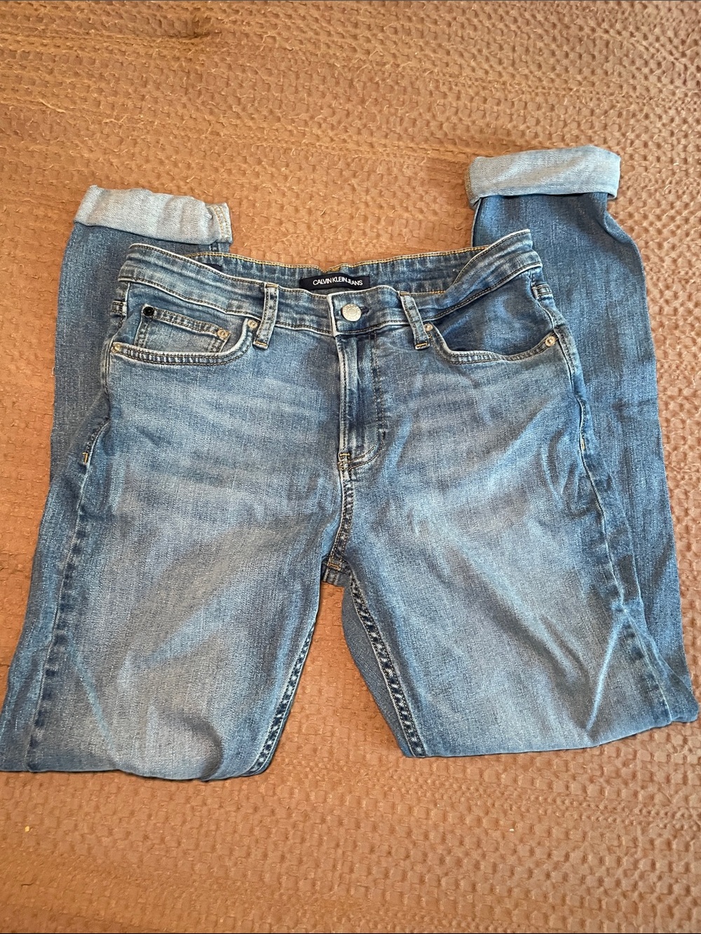 Calvin Klein Men's Light Blue Denim Jeans